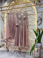 "MAUVE ZARI EMBELLISHED ANARKALI"