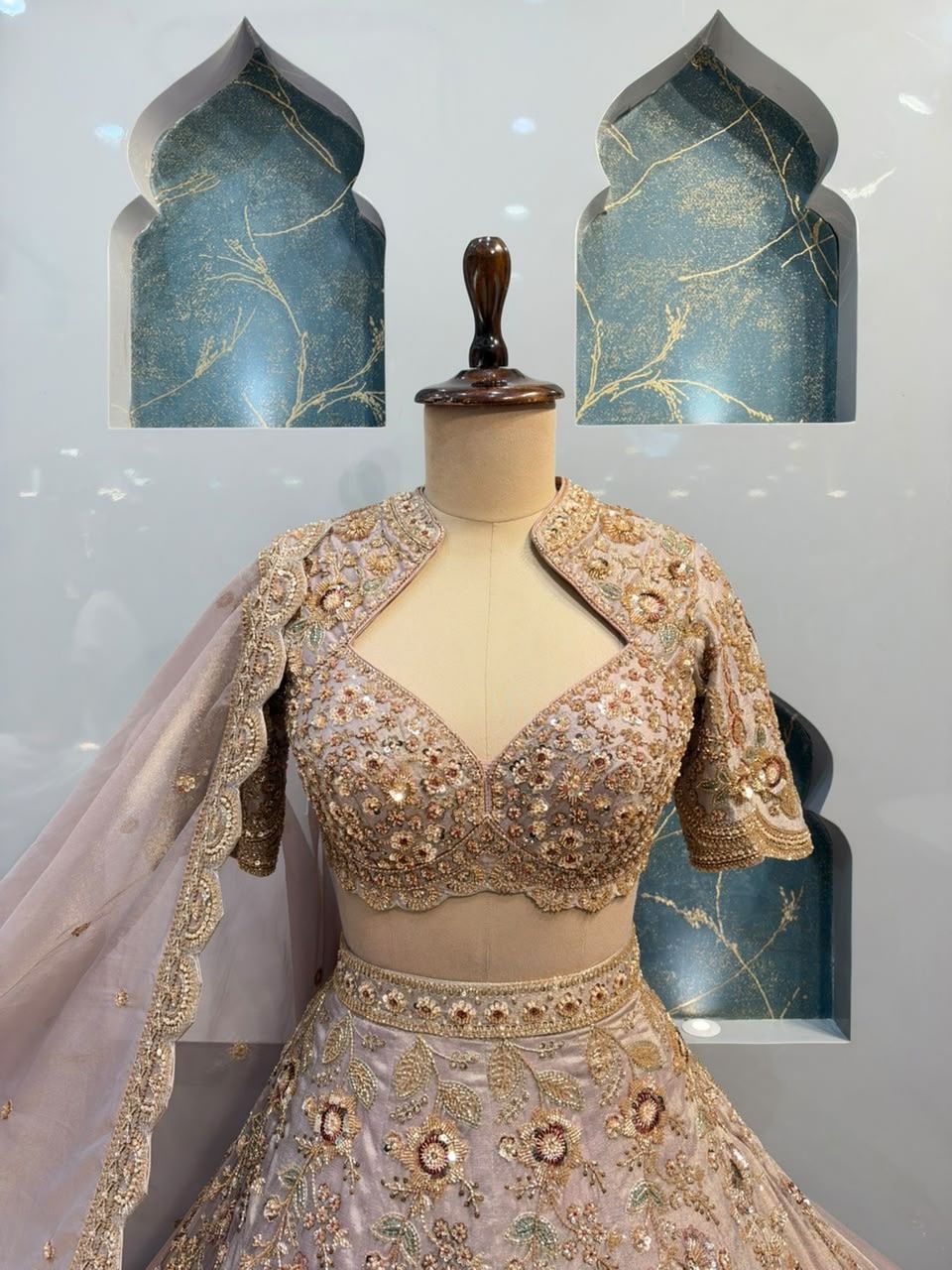 "ROSE GOLD ROYALE EMBROIDERED LEHENGA"