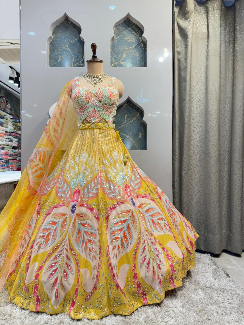 "SUNSHINE BLOOM BRIDAL LEHENGA"