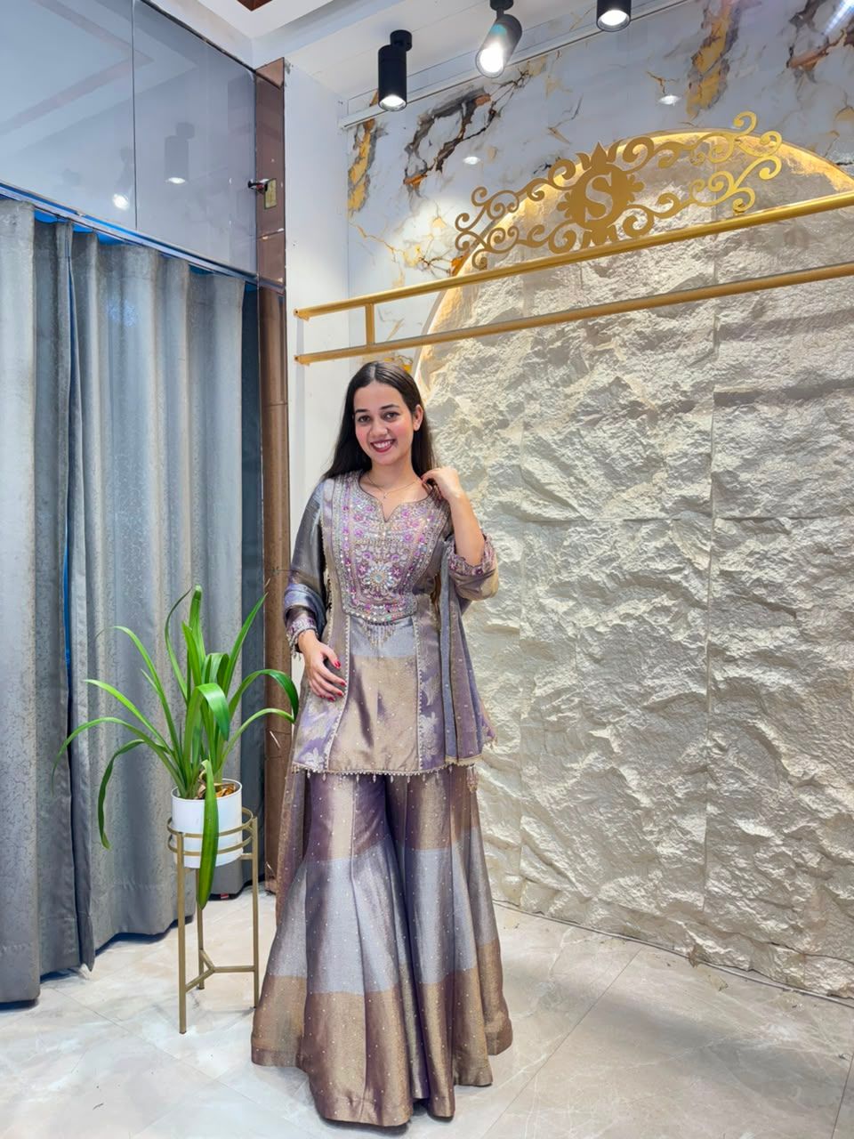 "LAVENDER LUXE SHARARA"