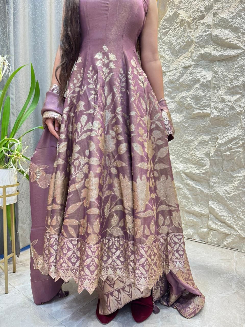 "LAVENDER LUXE BANARSI ANARKALI"