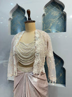 "BLUSH PEARL DRAPE INDO-WESTERN"