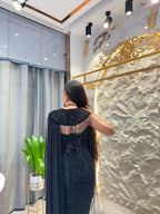 "MIDNIGHT NOIR DRAPE SAREE"