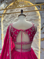 "RANI PINK REGAL BLOOM LEHENGA"