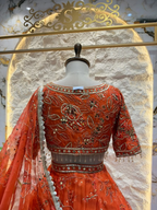 "ROYAL ORANGE BRIDAL LEHENGA"