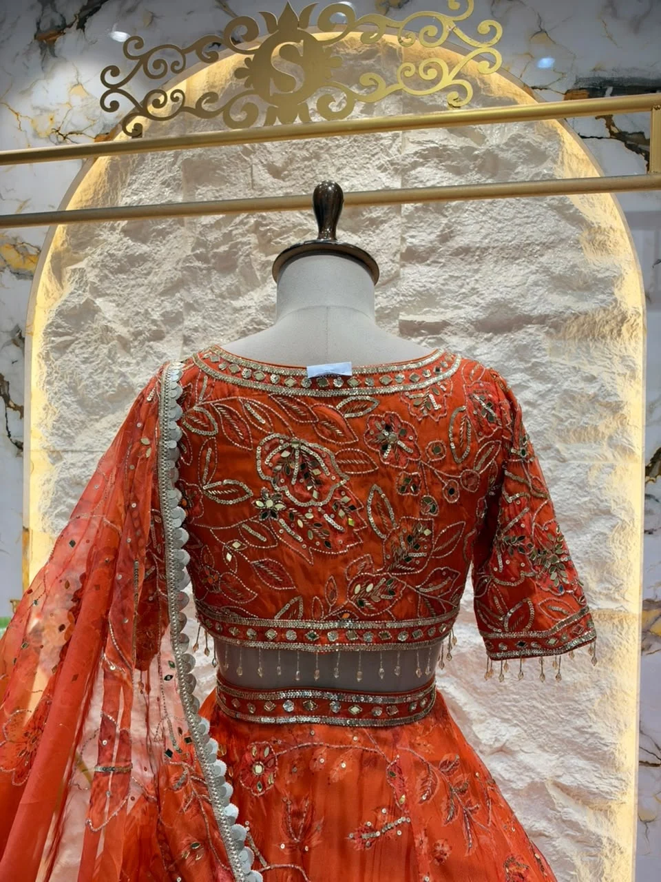 "ROYAL ORANGE BRIDAL LEHENGA"