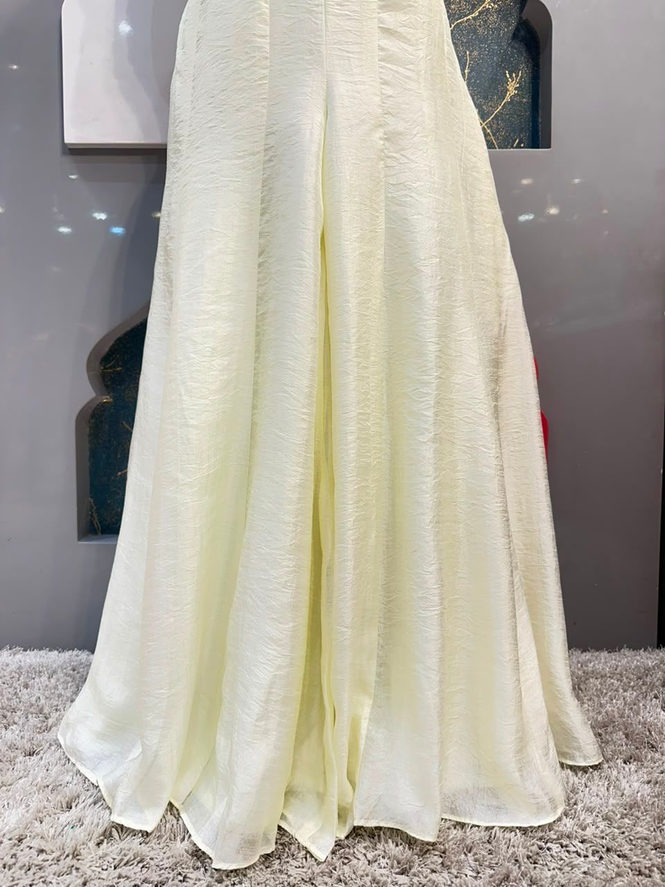 "PEARL WHITE CORSET STYLE INDO-WESTERN"