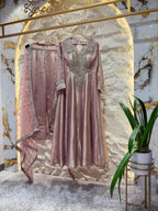 "MAUVE ZARI EMBELLISHED ANARKALI"