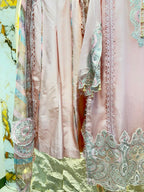 "BLUSH ROSE PAISLEY EMBROIDERED SUIT"