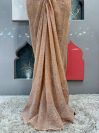 "CHAMPAGNE CRYSTAL DRAPED INDO-WESTERN"