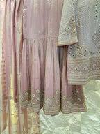 "MAUVE MIRAGE EMBELLISHED SHARARA"