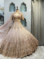 "ROSE GOLD ROYALE EMBROIDERED LEHENGA"
