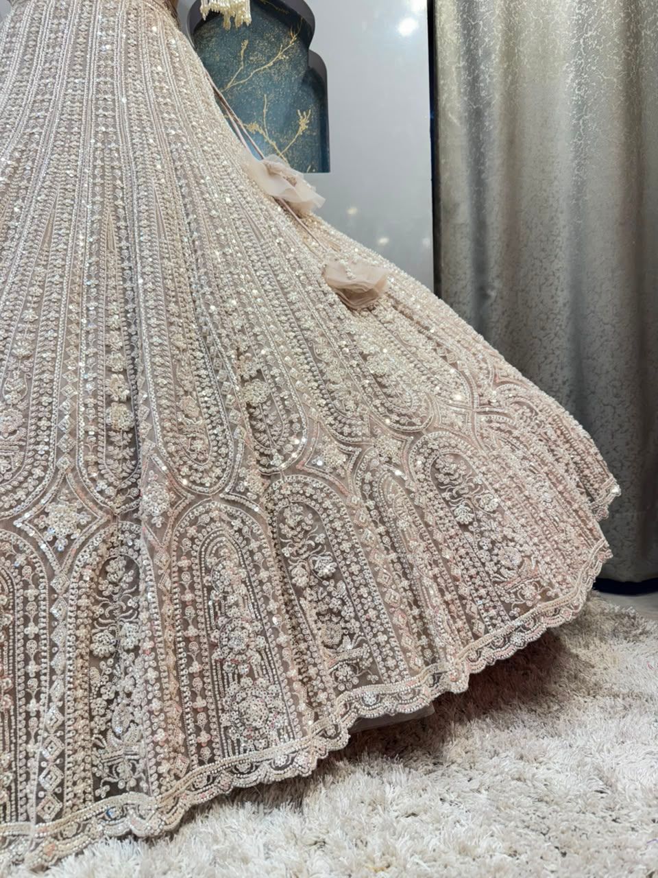 "IVORY ROYALE TASSEL LEHENGA"