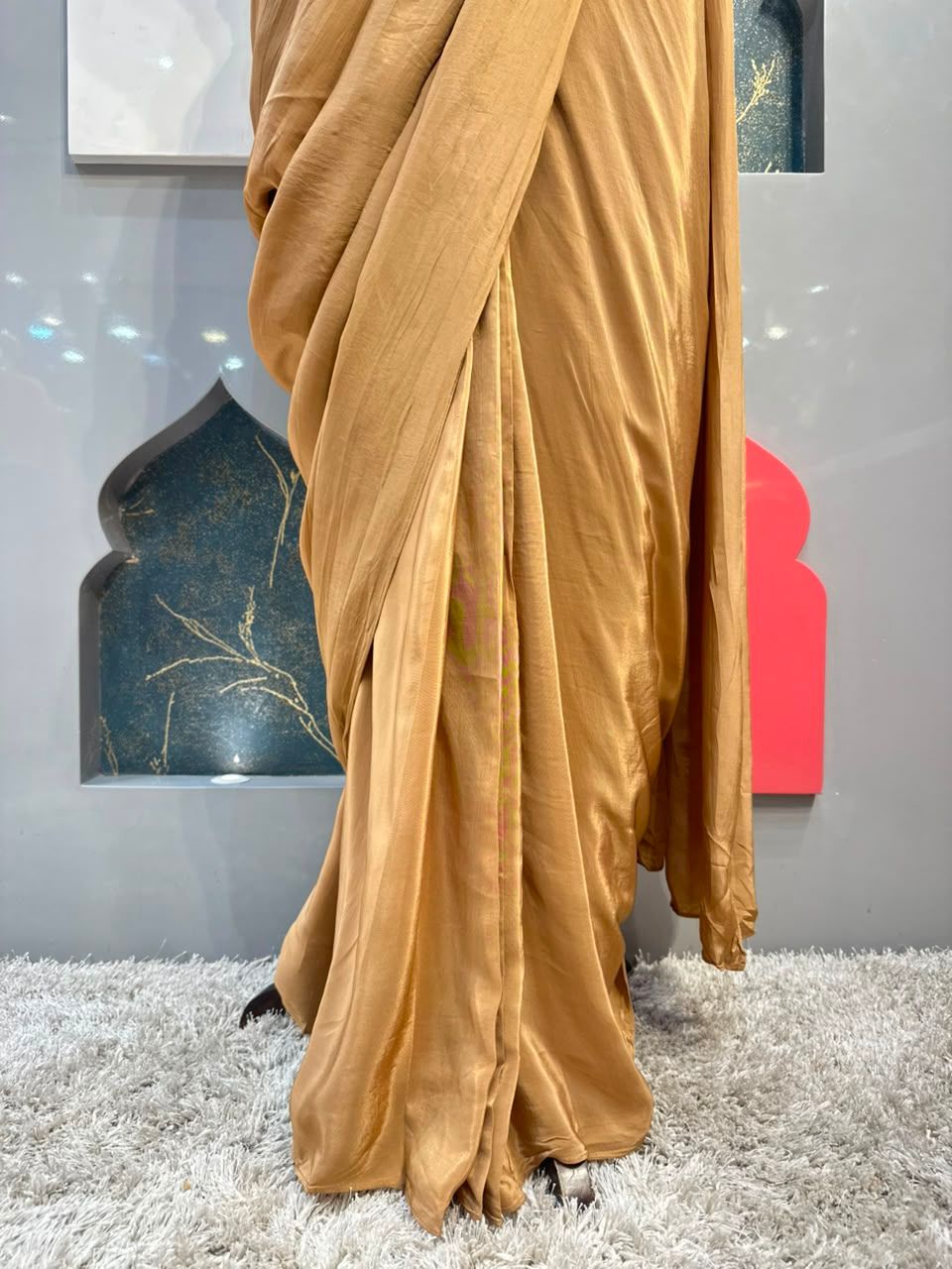 "CHAMPAGNE NOOR DRAPE SAREE"
