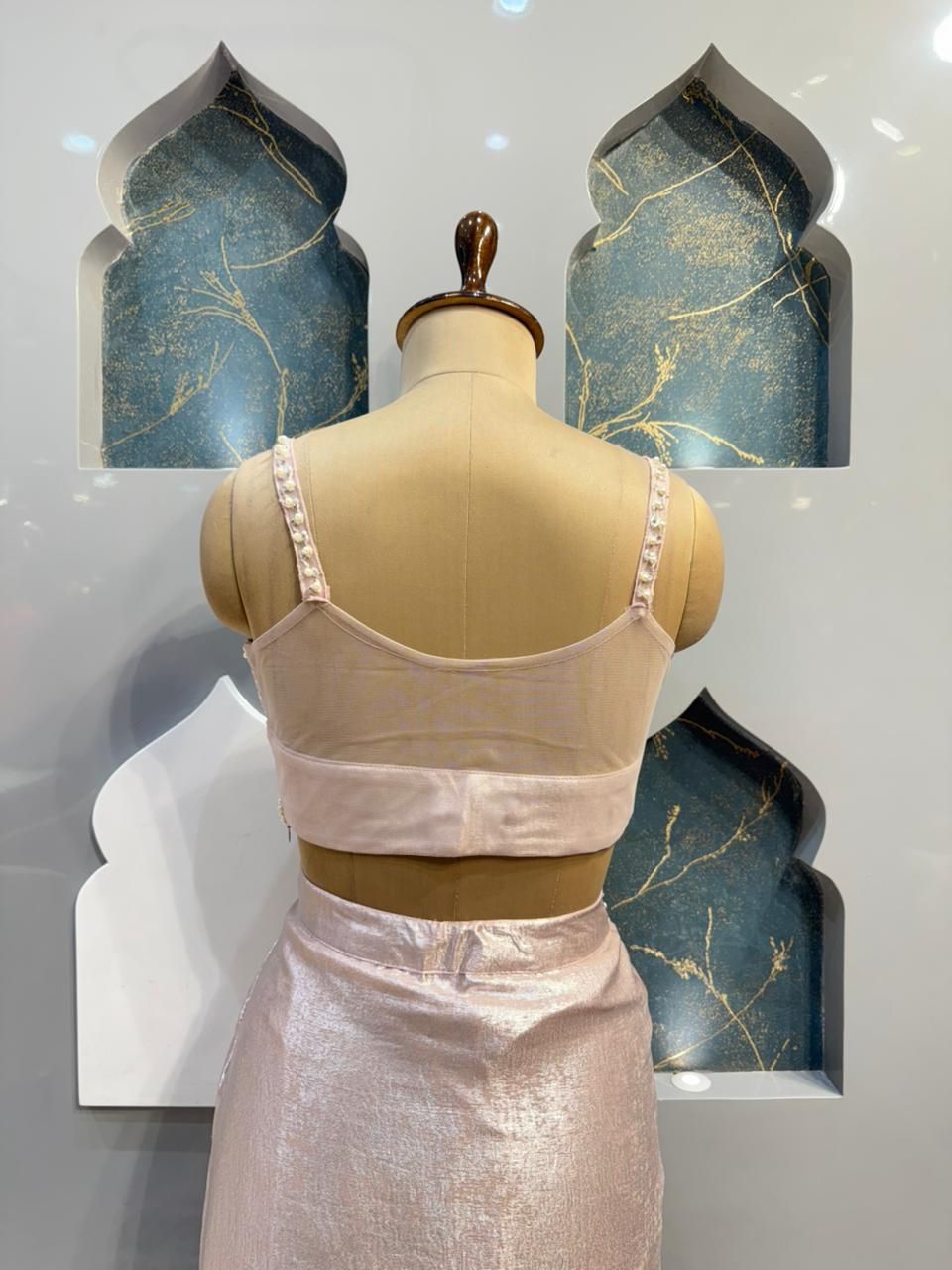 "BLUSH PEARL DRAPE INDO-WESTERN"