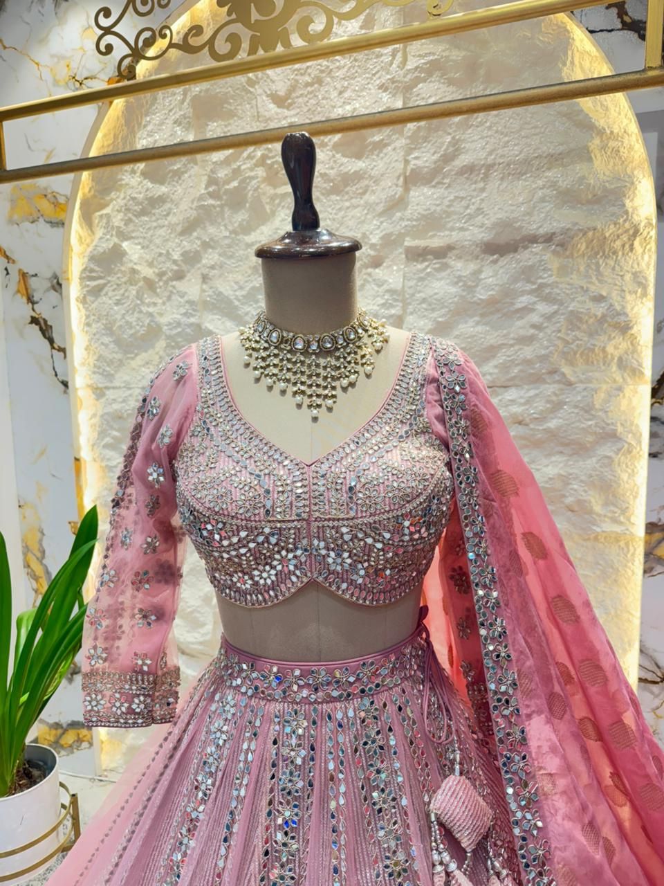 "BLUSH ROYALE PINK LEHENGA"