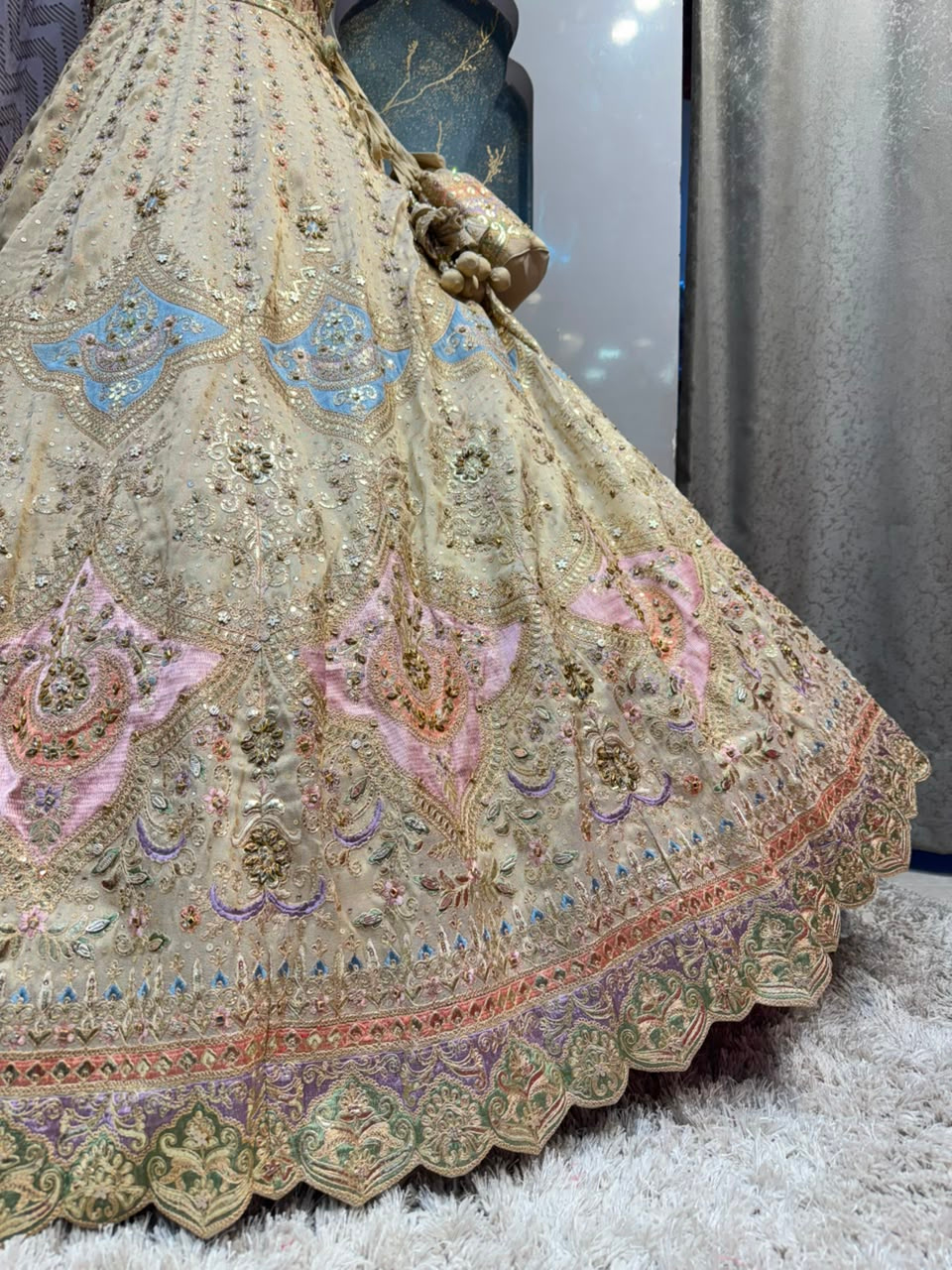 "IVORY BLUSH ROYALE LEHENGA"
