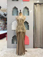 "ELEGANT TAUPE INDO-WESTERN"