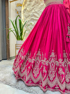 "RANI PINK REGAL BLOOM LEHENGA"