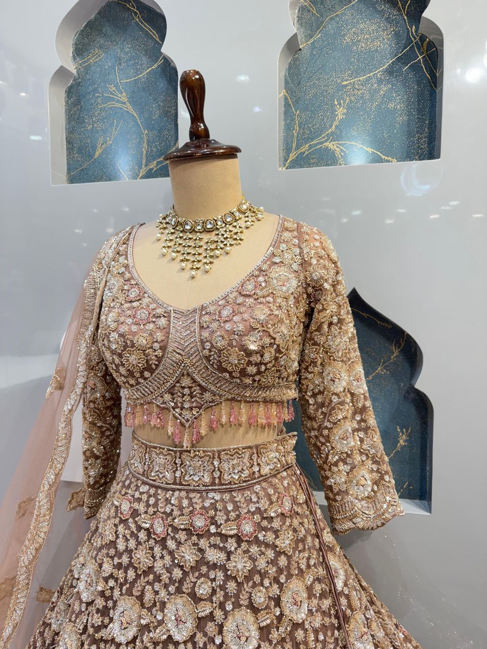 "ROSE GOLD ROYALE LEHENGA"