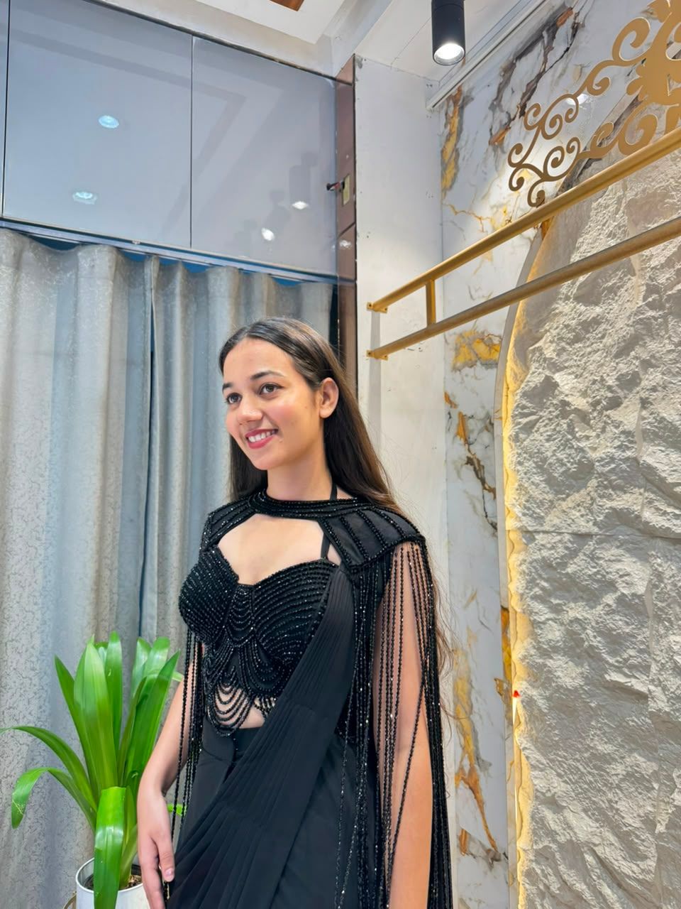"MIDNIGHT NOIR DRAPE SAREE"