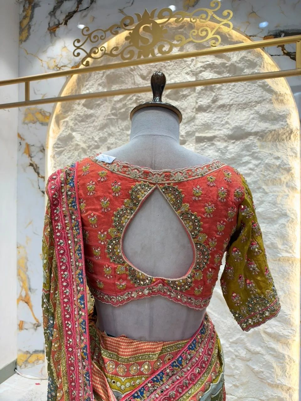 "ROYAL OLIVE GREEN SAREE"