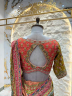 "ROYAL OLIVE GREEN SAREE"