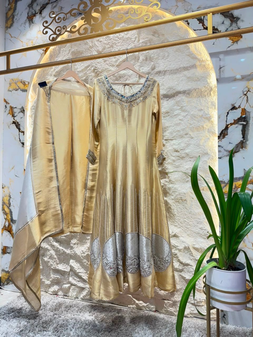 "IVORY GOLD ELEGANCE ANARKALI"