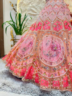 "BLUSH ROYALE MIRRORWORK LEHENGA"