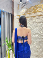 "ROYAL SAPPHIRE DRAPE SAREE"