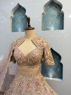 "ROSE GOLD ROYALE EMBROIDERED LEHENGA"