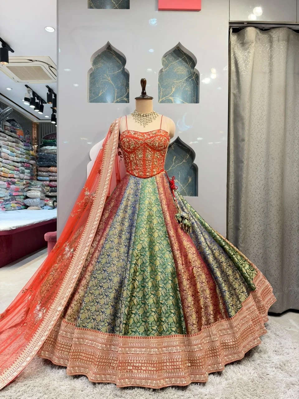 "REGAL MULTICOLOR LEHENGA"