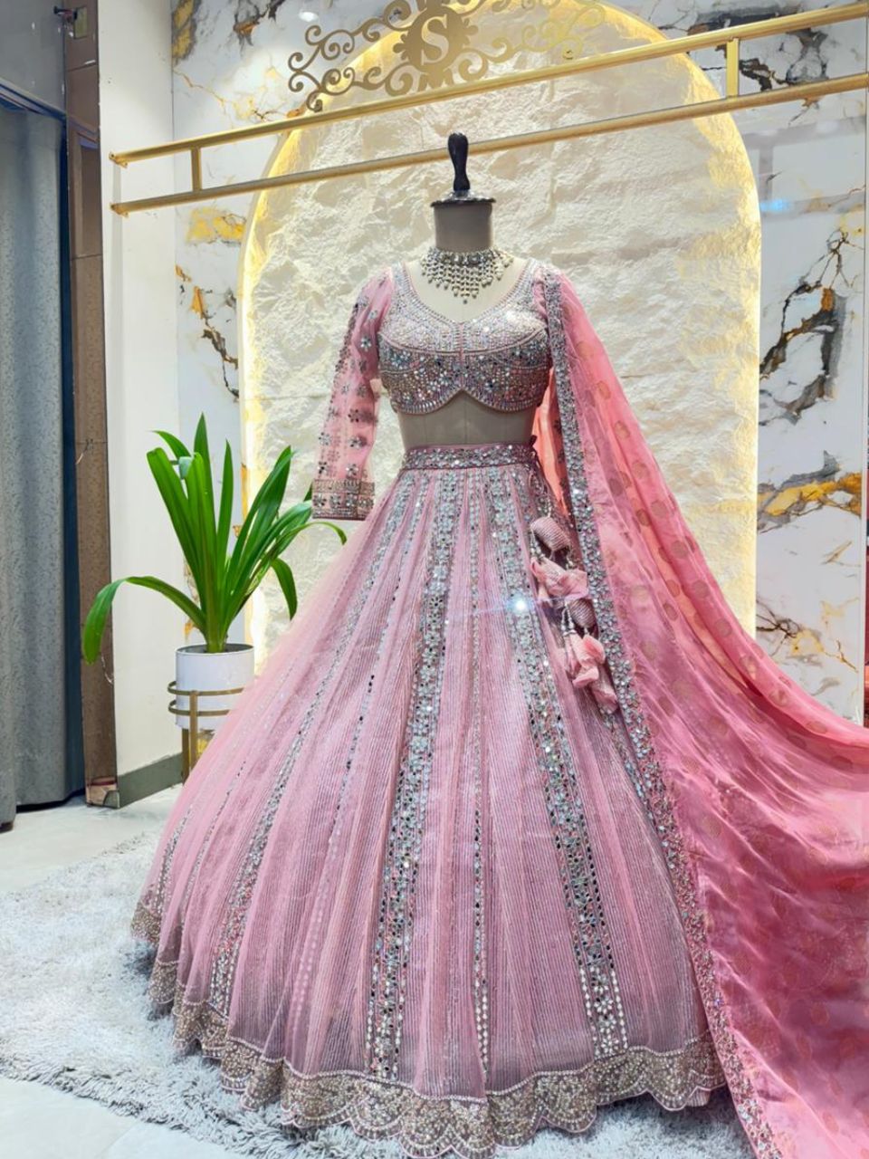 "BLUSH ROYALE PINK LEHENGA"