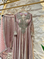 "MAUVE ZARI EMBELLISHED ANARKALI"
