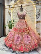 "BLUSH ROYALE MIRRORWORK LEHENGA"
