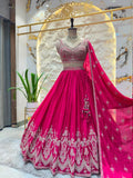 "RANI PINK REGAL BLOOM LEHENGA"