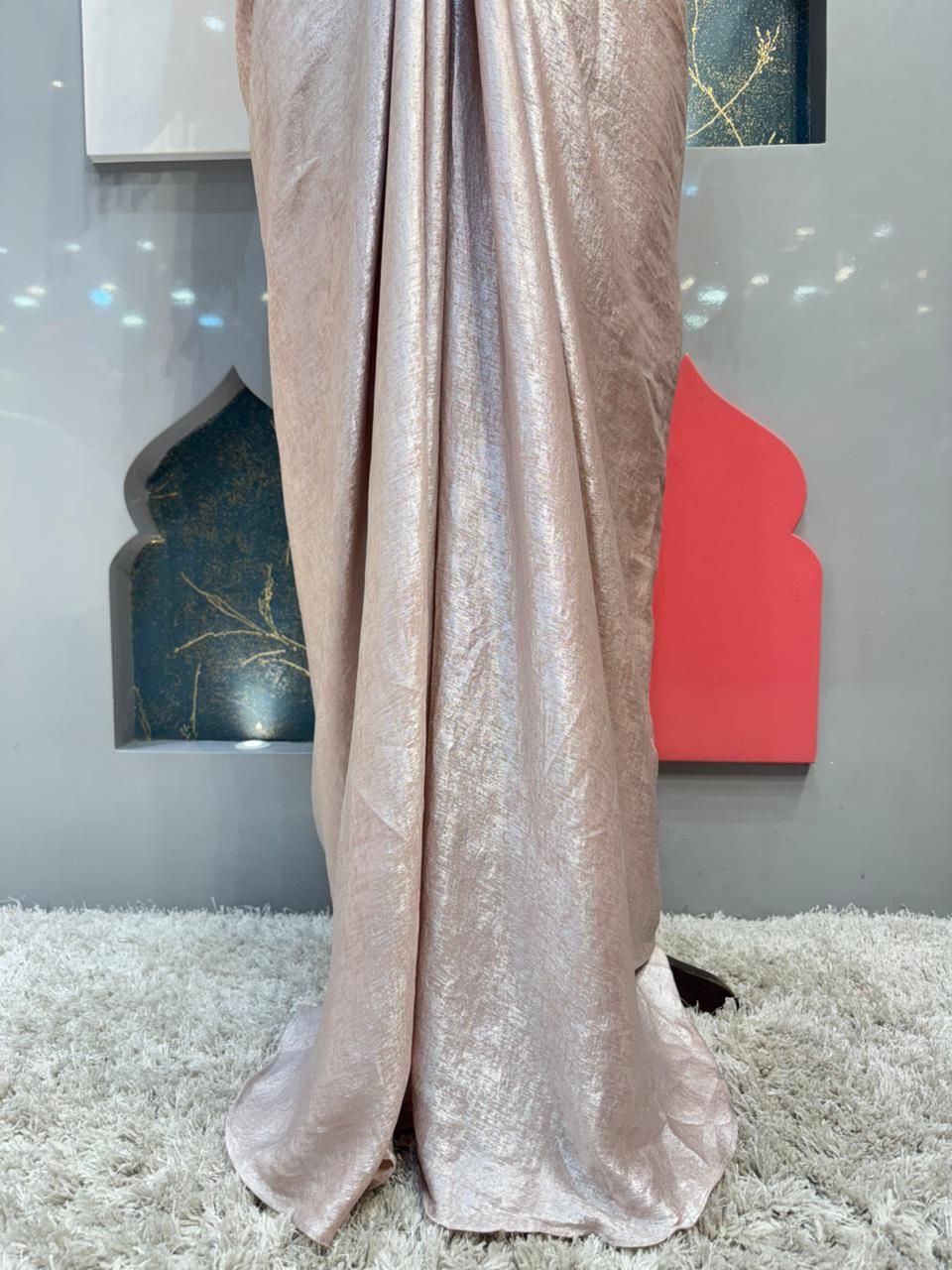 "BLUSH PEARL DRAPE INDO-WESTERN"