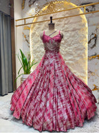 "RUBY RADIANCE EMBELLISHED LEHENGA"