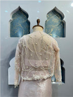 "BLUSH PEARL DRAPE INDO-WESTERN"