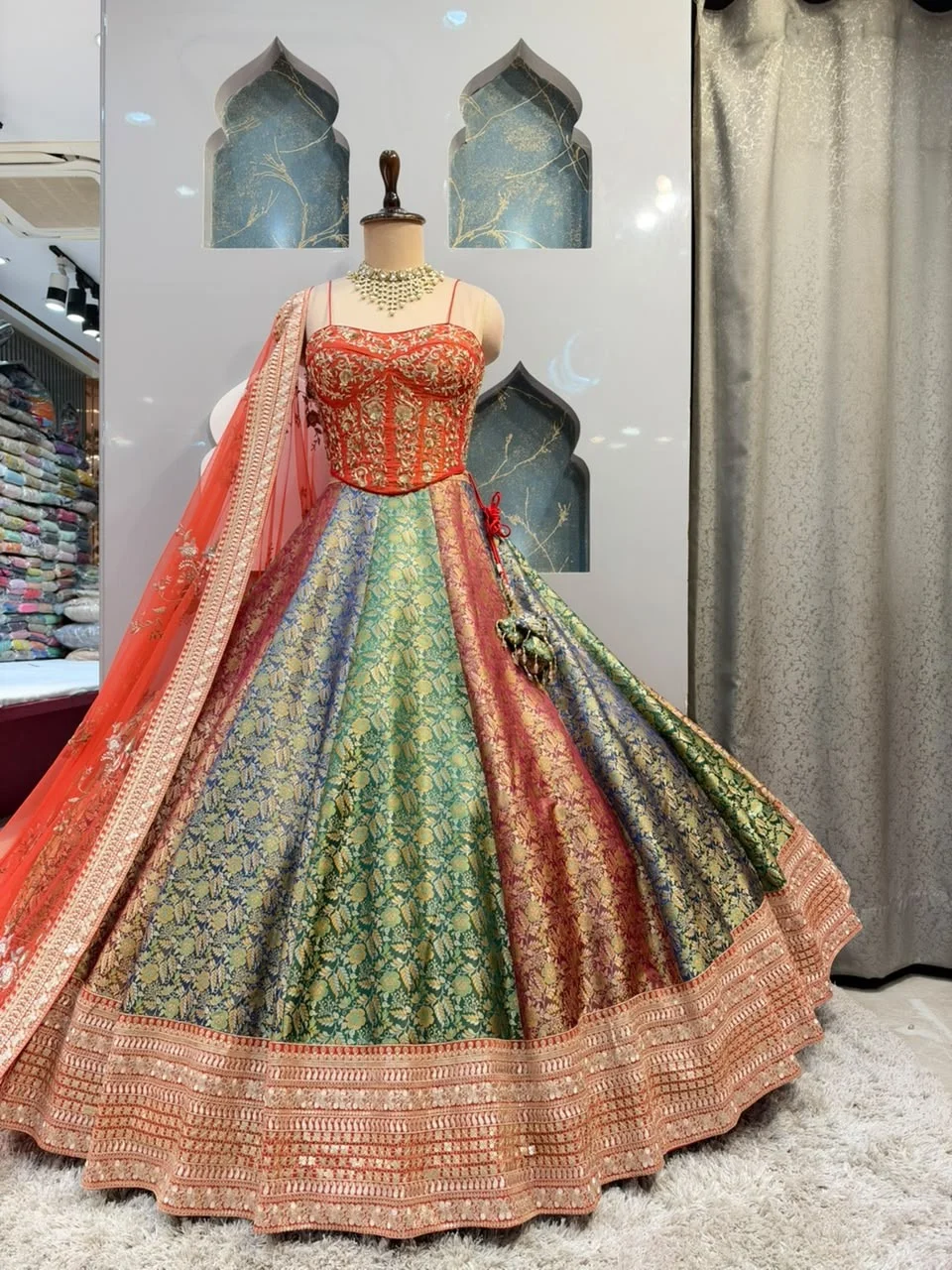 "REGAL MULTICOLOR LEHENGA"