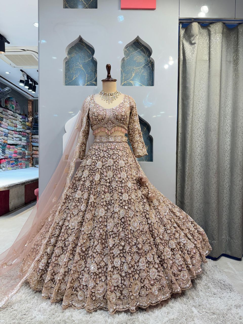 "ROSE GOLD ROYALE LEHENGA"