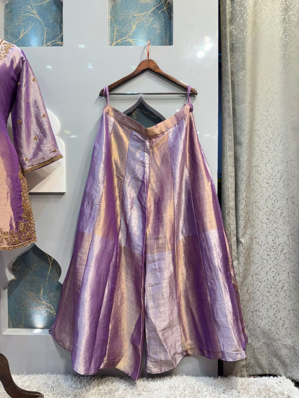 "LAVENDER ROYALE EMBROIDERED SHARARA"