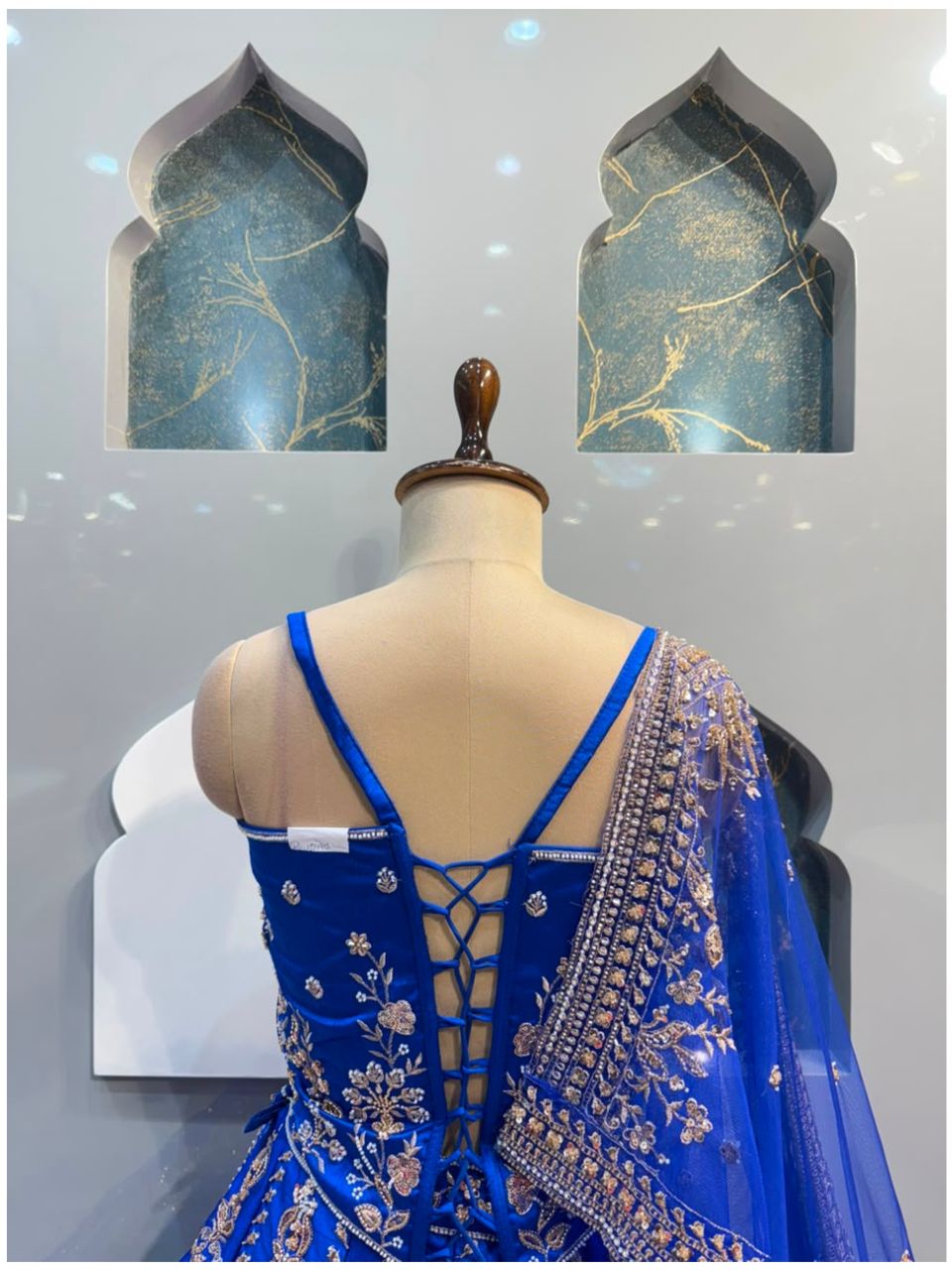 "ROYAL BLUE REGAL EMBROIDERED LEHENGA"