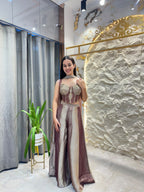 "CHAMPAGNE MAUVE GLAM INDO WESTERN"