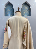 "IVORY BLOSSOM EMBROIDERED SHARARA"