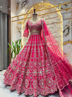 "MAGENTA BLOSSOM LUXE LEHENGA"
