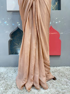 "BLUSH ROSE DRAPED EMBELLISHED DRAPE SAREE"