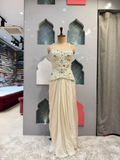 "IVORY MIRRORWORK GLAM INDO-WESTERN"