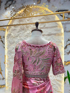 "BLUSH BLOOM EMBROIDERED SAREE"