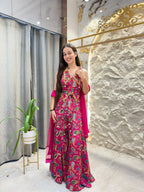 "PINK PAISLEY FUSION INDO-WESTERN"